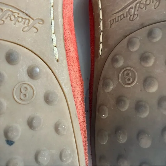 Lucky Brand Abelle 2 Wmns 8 M Suede Red Orange Moccasin Driving Loafer Boat Shoe - Picture 10 of 16